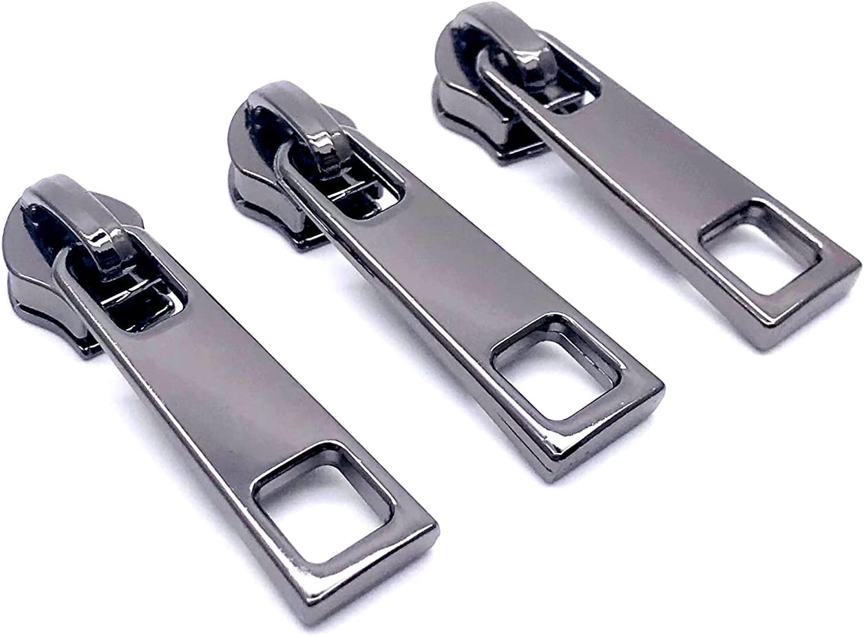 Goyunwell 40pcs #5 Zipper Pull Metal Nickel Nylon Zipper Slider